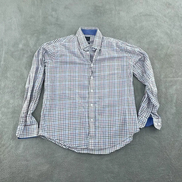 New York Other - ALX New York Mens Long Sleeve Checkered Button-Down Shirt L 0764